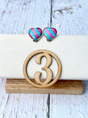 Kandy Hearts Stripe & Checkered Earrings-Earrings-Rae Collective, Women's Online Fashion Boutique Located in Phoenix, Arizona (Scottsdale Area)