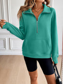 Ivy Lane Half Zip Raglan Sleeve Sweatshirt-Rae Collective, Women's Online Fashion Boutique Located in Phoenix, Arizona (Scottsdale Area)