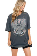 Pastel Free Spirit Graphic Tee-Graphic Tees-Rae Collective, Women's Online Fashion Boutique Located in Phoenix, Arizona (Scottsdale Area)