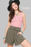 Let's Talk Later Button Detail Tank Top | 9 Colors!-Tanks-Krush Kandy, Women's Online Fashion Boutique Located in Phoenix, Arizona (Scottsdale Area)