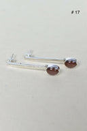 Silver Solitaire Bar Earrings-Drop Earrings-Rae Collective, Women's Online Fashion Boutique Located in Phoenix, Arizona (Scottsdale Area)