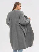 Pocketed Open Front Long Sleeve Longline Cardigan-Rae Collective, Women's Online Fashion Boutique Located in Phoenix, Arizona (Scottsdale Area)