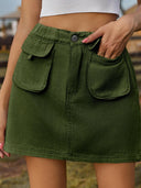 Pocketed Elastic Waist Denim Skirt-Rae Collective, Women's Online Fashion Boutique Located in Phoenix, Arizona (Scottsdale Area)
