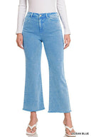 Acid Washed High Waist Frayed Hem Bootcut Pants | S-XL, 7 Colors-Jeans-Rae Collective, Women's Online Fashion Boutique Located in Phoenix, Arizona (Scottsdale Area)