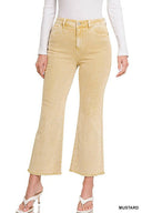 Acid Washed High Waist Frayed Hem Bootcut Pants | S-XL, 7 Colors-Jeans-Krush Kandy, Women's Online Fashion Boutique Located in Phoenix, Arizona (Scottsdale Area)
