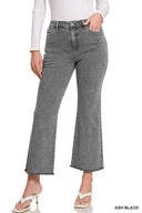 Acid Washed High Waist Frayed Hem Bootcut Pants | S-XL, 7 Colors-Jeans-Rae Collective, Women's Online Fashion Boutique Located in Phoenix, Arizona (Scottsdale Area)