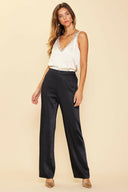 SATIN STRAIGHT LEG PANTS-PANTS-Krush Kandy, Women's Online Fashion Boutique Located in Phoenix, Arizona (Scottsdale Area)