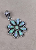 Silver Blossom Gem Pendant-Pendant Necklaces-Rae Collective, Women's Online Fashion Boutique Located in Phoenix, Arizona (Scottsdale Area)