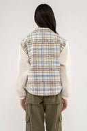 CONTRAST TWEED JACKET-Vests-Krush Kandy, Women's Online Fashion Boutique Located in Phoenix, Arizona (Scottsdale Area)
