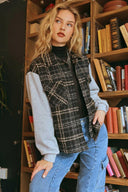 CONTRAST TWEED JACKET-Vests-Rae Collective, Women's Online Fashion Boutique Located in Phoenix, Arizona (Scottsdale Area)