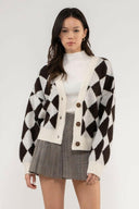 HARLEQUIN KNIT CARDIGAN-Cardigans-Krush Kandy, Women's Online Fashion Boutique Located in Phoenix, Arizona (Scottsdale Area)