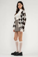 HARLEQUIN KNIT CARDIGAN-Cardigans-Krush Kandy, Women's Online Fashion Boutique Located in Phoenix, Arizona (Scottsdale Area)