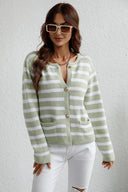 Striped Button Down Long Sleeve Cardigan-Rae Collective, Women's Online Fashion Boutique Located in Phoenix, Arizona (Scottsdale Area)