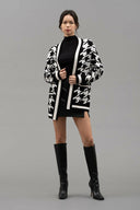 HOUNDSTOOTH KNIT CARDIGAN-Cardigans-Krush Kandy, Women's Online Fashion Boutique Located in Phoenix, Arizona (Scottsdale Area)