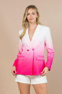Color lock Barbie Collared Long Sleeves Blazer-Blazers-Krush Kandy, Women's Online Fashion Boutique Located in Phoenix, Arizona (Scottsdale Area)