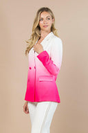 Color lock Barbie Collared Long Sleeves Blazer-Blazers-Krush Kandy, Women's Online Fashion Boutique Located in Phoenix, Arizona (Scottsdale Area)