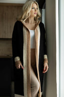 Pocketed Contrast Long Sleeve Hooded Cardigan-Rae Collective, Women's Online Fashion Boutique Located in Phoenix, Arizona (Scottsdale Area)