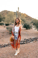 Bohemian Diamond Tassel Kimono-Kimonos-Rae Collective, Women's Online Fashion Boutique Located in Phoenix, Arizona (Scottsdale Area)