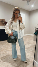 POL Oversized Vintage Lace Shacket-Shackets-Rae Collective, Women's Online Fashion Boutique Located in Phoenix, Arizona (Scottsdale Area)