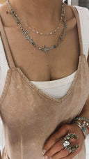 PREORDER - Keepsake Sterling Silver Stone Name Necklace-Chain Necklaces-Rae Collective, Women's Online Fashion Boutique Located in Phoenix, Arizona (Scottsdale Area)