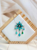 Turquoise Blossom Statement Necklace S.No 6