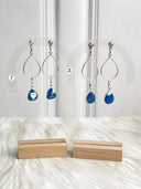Indigo Blue Dahlia Earrings Bag 24
