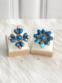 Indigo Blue Dahlia & Mimosa Opal Mixed Rings Bag 15