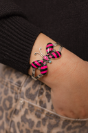 Butterfly Stripe Stone Cuff-Bracelets-Rae Collective, Women's Online Fashion Boutique Located in Phoenix, Arizona (Scottsdale Area)