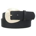 Saffiano Leather Belt with Rounded Buckle-Belts-Rae Collective, Women's Online Fashion Boutique Located in Phoenix, Arizona (Scottsdale Area)