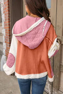 Coral Quilted Jacket-Jackets-Krush Kandy, Women's Online Fashion Boutique Located in Phoenix, Arizona (Scottsdale Area)