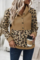 Chic French Beige Leopard Patchwork Raglan Hoodie-Hoodies-Rae Collective, Women's Online Fashion Boutique Located in Phoenix, Arizona (Scottsdale Area)