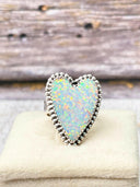 Long Heart Sterling Silver Ring MADE TO ORDER-Statement Rings-Rae Collective, Women's Online Fashion Boutique Located in Phoenix, Arizona (Scottsdale Area)