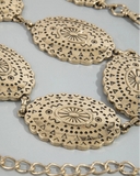 Starburst Scalloped Concho Chain Belt