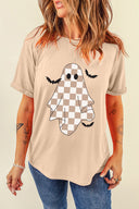 Checkerboard Ghost Graphic Tee-Tops-Krush Kandy, Women's Online Fashion Boutique Located in Phoenix, Arizona (Scottsdale Area)