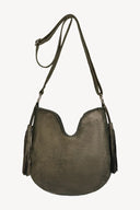 Luna Moth Embroidered Hobo Bag – Metallic Olive