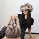Wild Texture Plush Statement Hobo Bag-Pre order
