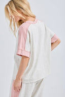 J.Her Washed Contrast Side Spring Top