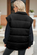 Zip Up Puffer Vest Coat with Pockets-Rae Collective, Women's Online Fashion Boutique Located in Phoenix, Arizona (Scottsdale Area)