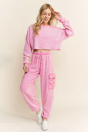 J.HER Mineral Wash Cargo pocket detail Joggers-Rae Collective, Women's Online Fashion Boutique Located in Phoenix, Arizona (Scottsdale Area)