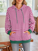Lovelet Drawstring Striped Long Sleeve Hoodie-Rae Collective, Women's Online Fashion Boutique Located in Phoenix, Arizona (Scottsdale Area)