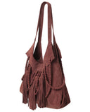 Kelsey Suede Hobo Bag – Tobacco
