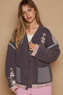 POL Embroidery Quilted Knit Jacket-Jackets-Krush Kandy, Women's Online Fashion Boutique Located in Phoenix, Arizona (Scottsdale Area)