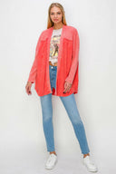 J.HER Vintage Wash Open Cardigan-Cardigans-Krush Kandy, Women's Online Fashion Boutique Located in Phoenix, Arizona (Scottsdale Area)