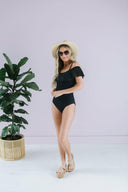 Off Shoulder One Piece Swimsuit-Swimwear-Krush Kandy, Women's Online Fashion Boutique Located in Phoenix, Arizona (Scottsdale Area)