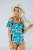 Off Shoulder One Piece Swimsuit-Swimwear-Krush Kandy, Women's Online Fashion Boutique Located in Phoenix, Arizona (Scottsdale Area)