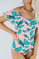 Off Shoulder One Piece Swimsuit-Swimwear-Krush Kandy, Women's Online Fashion Boutique Located in Phoenix, Arizona (Scottsdale Area)