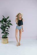 High Waist Floral Two Piece-Swimwear-Krush Kandy, Women's Online Fashion Boutique Located in Phoenix, Arizona (Scottsdale Area)