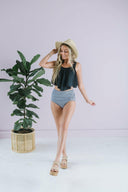 High Waist Floral Two Piece-Swimwear-Krush Kandy, Women's Online Fashion Boutique Located in Phoenix, Arizona (Scottsdale Area)