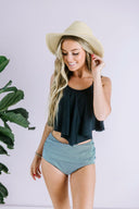 High Waist Floral Two Piece-Swimwear-Krush Kandy, Women's Online Fashion Boutique Located in Phoenix, Arizona (Scottsdale Area)