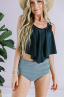 High Waist Floral Two Piece-Swimwear-Krush Kandy, Women's Online Fashion Boutique Located in Phoenix, Arizona (Scottsdale Area)